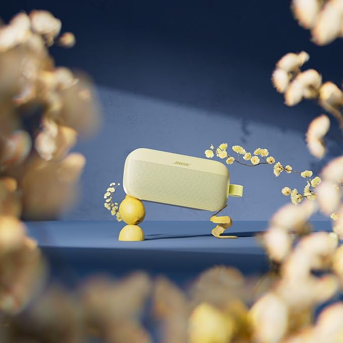 Bose SoundLink Flex Portable Bluetooth Speaker (2nd Gen), Portable Outdoor Speaker with Hi-Fi Audio, Up to 12 Hours Battery Life, Waterproof and Dustproof, Citrus Yellow - Limited Edition Color