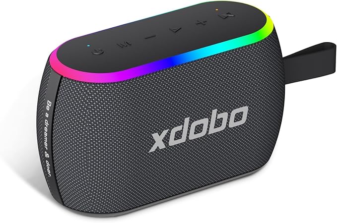 X8 Mini II Portable Bluetooth Speaker Small Bluetooth Speaker Waterproof IPX6 Computer Speakers Wireless with RGB Lights for Home/Outdoor/Party/Beach/Birthday Gift