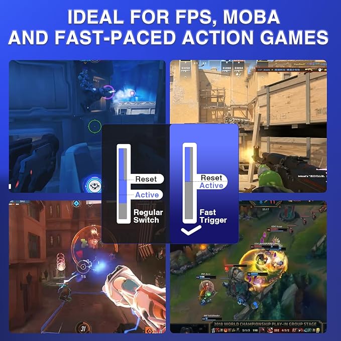 AULA WIN68 HE Mechanical Gaming Keyboard 60%, Hall Effect Magnetic Switch, Fast Trigger Mode Adjustable Actuation, 8000Hz Polling Rate, RGB Backlit, Small Wired Keyboard for Laptop/PC Gamer