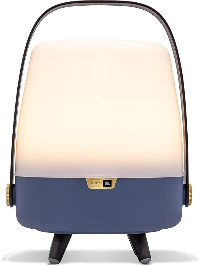 Adesso Kooduu Mini Bluetooth Speaker Lamp – Cordless, Rechargeable Speaker & Lamp for Indoor/Outdoor Use, Ocean