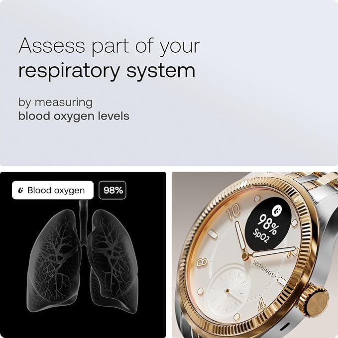 Withings Scanwatch Nova Brilliant - Health Hybrid Smart Watch for Men & Women - SPO2, Temperature Monitoring, Sleep, Respiratory Health, Cycle Monitoring, 30-Day Battery Life, Apple iOS/Android