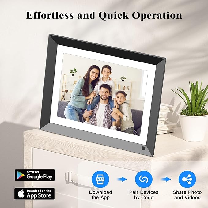 FULLJA Dual-WiFi Digital Photo Frame - 11-inch 32GB 2K Smart Digital Picture Frame, Motion Sensor, Full Function, Sharing Photos and Videos via App/Email Instantly, Unlimited Cloud Storage