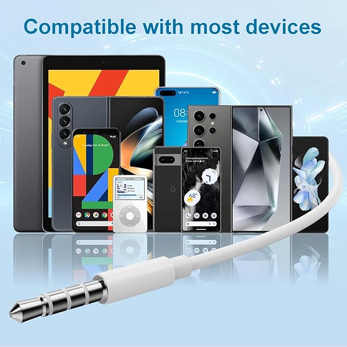 1 Pack Wired iPhone Earbuds/Wired Headphones with 3.5mm Jack Earphones[MFi Certified] with Microphone Volume Control Compatible for iPhone,iPad,iPod, Computer,MP3/4,Android Most 3.5mm Audio Devices