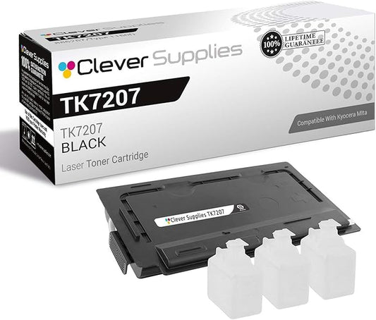 CS Replacement Toner Cartridge Compatible with Kyocera-Mita TK7207 Black TASKalfa 3510i Black
