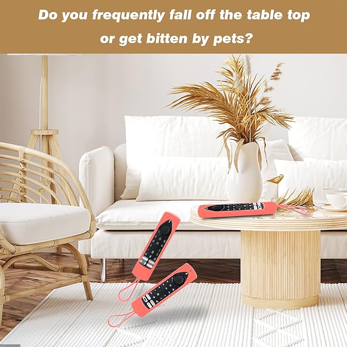 [2-Pack] Climberer Glow in The Dark Covers for Fire 4K Max (2nd Ed.) | FireStick TV | FireCube | Compatible with(Insignia, Toshiba, Pioneer, Omni) Remote - with Lanyard（Luminous red + Purple）