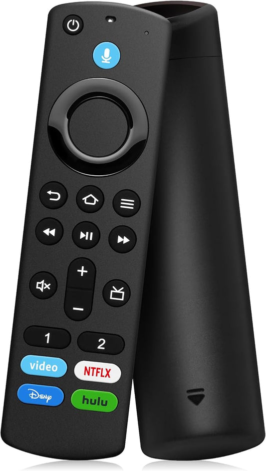 Voice Remote Control Fit for Smart TV Cube/Stick, Compatible with TV Stick 4K/4K Max (1st&2nd Gen), Stick (2nd&3rd Gen)/Lite/HD, and for All Insignia-Toshiba-Pioneer-Omni QLED Series