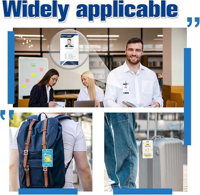 500 Pack 5mil 2.5“x4.2" Thermal Laminating Pouches Badge Laminate Pouches Clear Laminated Luggage Tags Printable Laminator Pouches for Business Permits Cards (500, 2.5" x 4.2"-5mil-with Holes)