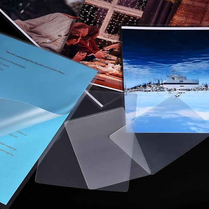 PATIKIL Thermal Laminating Pouches, 100 Pcs Transparent Laminating Sheets 4 Mil 7.4"x5.3 Laminator Pouches for Laminator Machine, Card, Photo Protect, DIY
