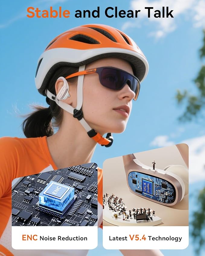 Wireless Earbuds, Sports Bluetooth 5.4 Headphones, Ear Buds with ENC Noise Canceling Mic, 80Hr Playtime Earphones, Palm-Sized, LED Power Display, IPX7 Waterproof Headset for Workout Running, Rosegold