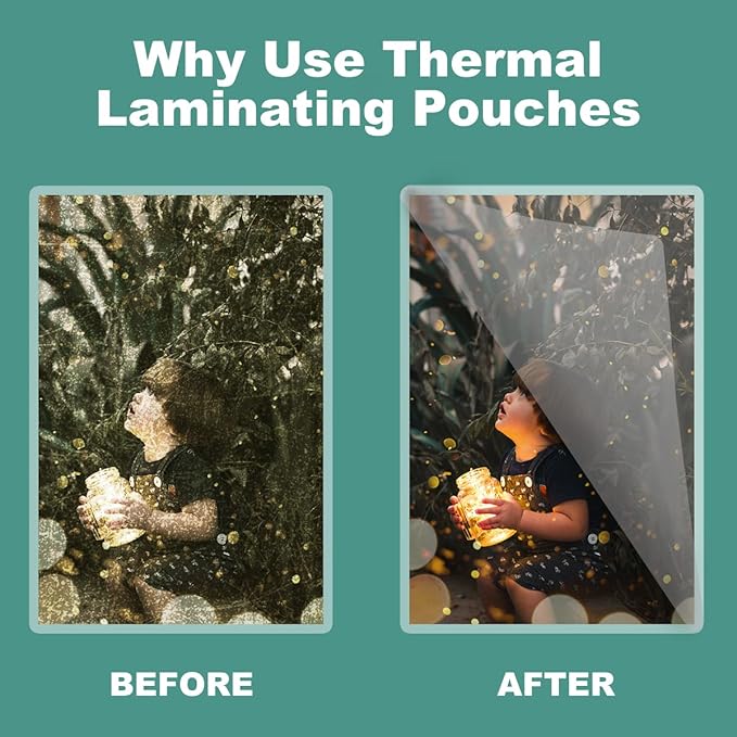 BESTEASY Thermal Laminating Pouches, 5 mil Thick, Clear 9 x 11.5 Inch Laminating Sheet Paper for Laminator, Holds 8.5 x 11 Inch Letter Size Sheets（1500 Pack）