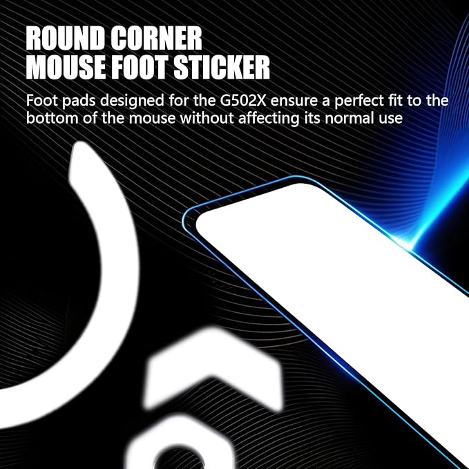 2 Pack G502 X Wired/Wireless Gaming Mouse Feet Sliding Stickers, Wear-Resistant Smooth Mice Glass Skates Pad Compatible with Logitech Mouse Feet Replacement (Glide Mice Skates, White PTFE)