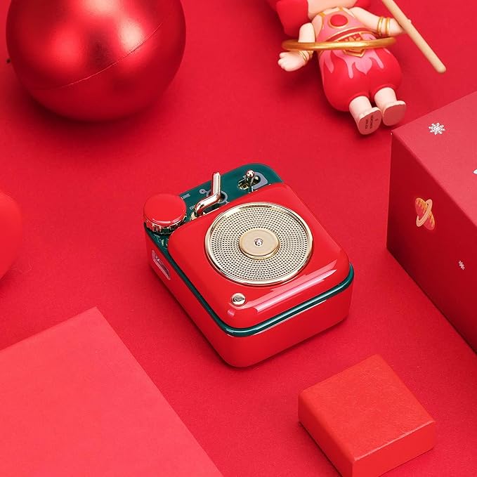 Muzen Mini Bluetooth Speaker, Button Small Cute Portable Metal Retro Wireless Speaker with Loud Volume Great Sound and Portable Lanyard & Gift Bag for Office Classic Vintage Decor