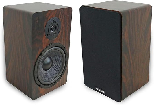 Rockville Pair RockShelf 68D V2 400W Bookshelf Speakers 8 Ohm, Kevlar Woofers, Silk Dome Tweeter, MDF Cabinet, for Home Theater and Audiophiles