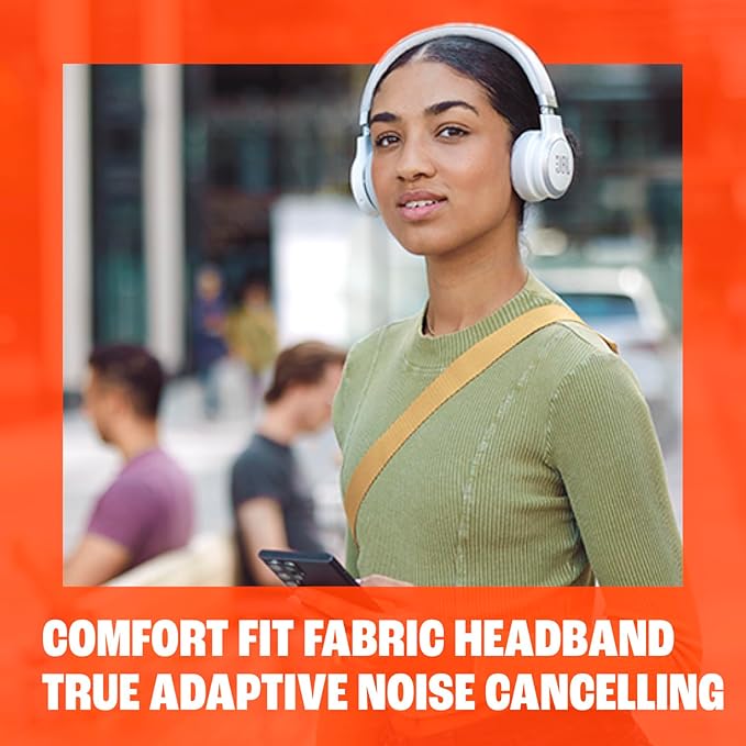 JBL Live 670NC - Wireless On-Ear Headphones with Adaptive Noise Cancelling with Smart Ambient, Up to 65H Battery Life with Speed Charge, Lightweight, Comfortable and Foldable Design (Sandstone)