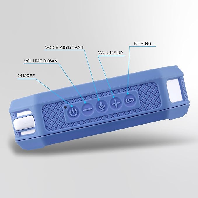 Altec Lansing Portable Bluetooth Speaker HYDRAMINI 2.0, IP67 Waterproof, Portable Speaker, 12h Playtime, Wireless Pairing, USB-C Quick Charge, Magnetic Bluetooth, Voice Assistant Integration