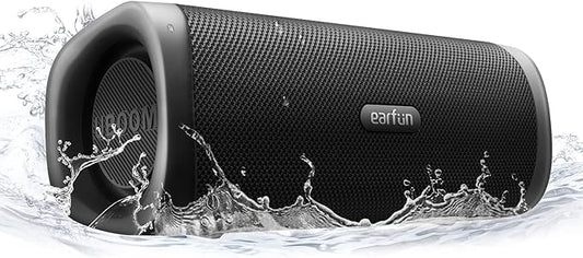 EarFun UBOOM L Bluetooth Speaker, Portable Speaker 28W Loud Stereo Sound, Rich Bass, IP67 Waterproof & Dustproof, Dual Pairing, Built-in Mic, Low Latency, Wireless Speakers for Party, Indoor & Outdoor