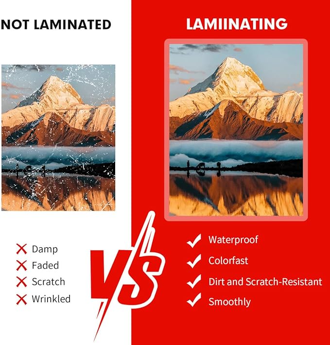 Laminating Sheets, 500 Pack Clear Thermal Laminating Plastic Paper Laminator Sheets, 9 x 11.5-Inch, 3mil, Ideal Office or School Supplies