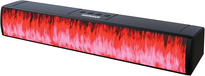 Magnavox MMA4020 Portable Speaker Soundbar with Bluetooth 5.0, Patented Vibrant LED Light Display, True 16 Watts RMS Sound, USB, TFT Playback, Great for Gaming, Stereo (Medium)