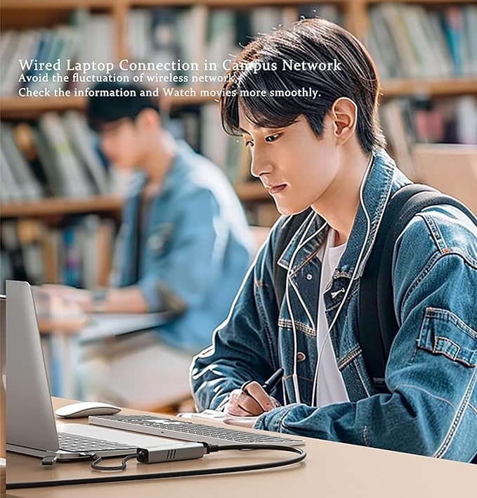 5G USB 3.2 Ethernet Adapter with RTL8157, 2-in-1 USB-A/Type-C to 5Gbps Network Card RJ45 LAN Converter for PC Laptop Windows Mac OS Linux(5Gbps Need Type-C > 3.2)