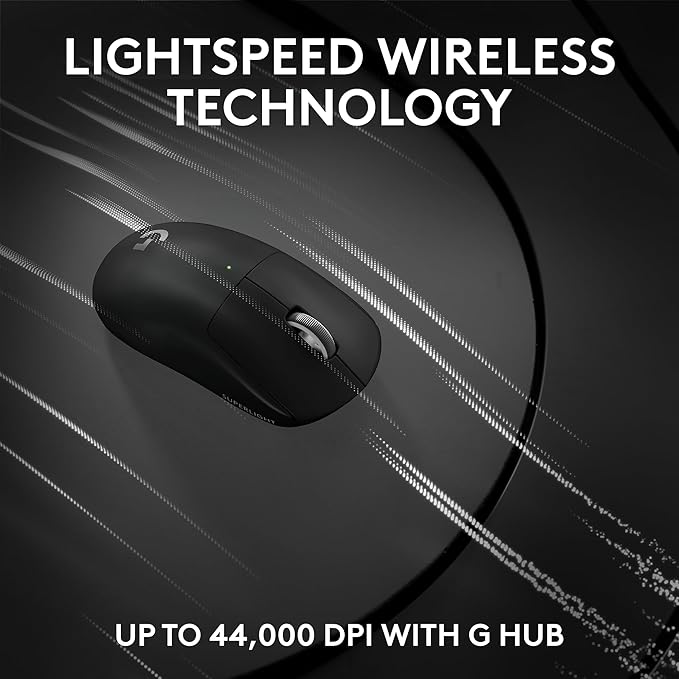 Logitech G PRO X Superlight 2c Wireless Gaming Mouse, 51 g pro-Grade Compact Mouse with 5 programmable Buttons, USB-C Charging, 44K DPI Sensor, up to 8 kHz Polling for PC/Mac - White