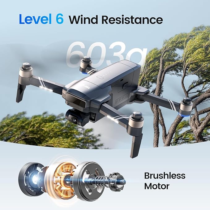 Holy Stone HS600D Drone with 8K Camera for Adults, 3-Axis Gimbal, 4K/30fps Video, 48MP Image, 80-Min Flight Time with 2 Batteries,20000ft FPV Transmission Professional Drone,Auto Return,Beginner Mode