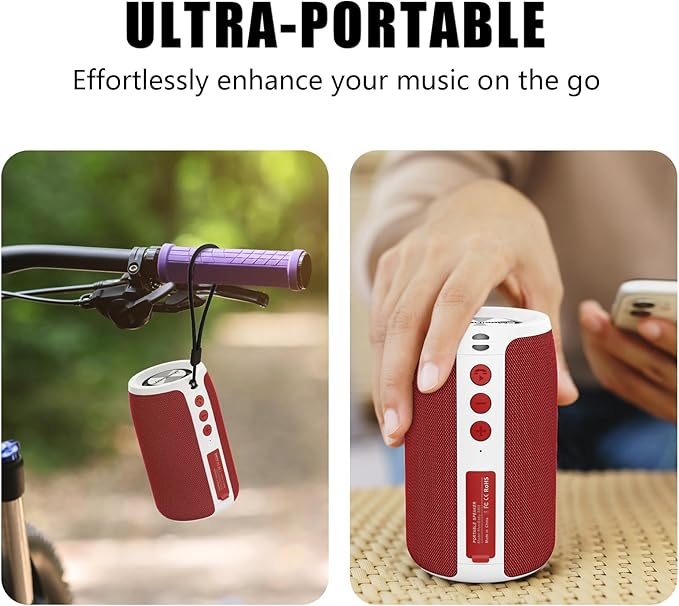 Bluetooth Speaker,MusiBaby Portable Wireless Speakers, Outdoor, Waterproof Speaker with Stereo Sound,Booming Bass,Dual Pairing,Bluetooth 5.3,24H Play,Speakers for Home,Party,Travel,Gifts