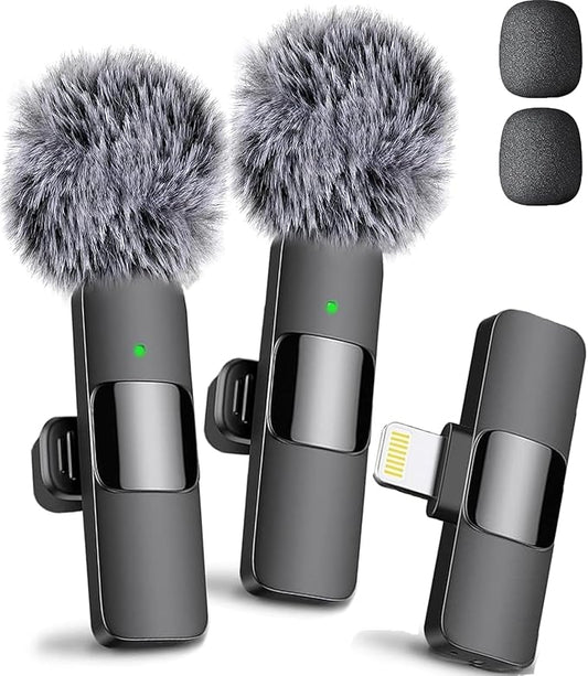 Mini Mic Pro (Latest Model - Wireless Microphone for iPhone, iPad, Android, Lavalier Microphone for Video Recording - iPhone Mic Crystal Clear Recording with USB-C for Podcast (iPhone 14 & Below)