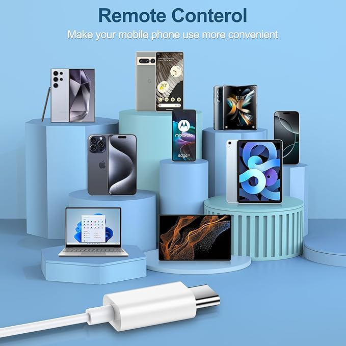 USB C Headphones Wired Earbuds Ear Plugs for iPhone 16e/16 Pro Max/16 Plus, Samsung Galaxy A16/A56/A26/A36/S25 Ultra/S25 Plus/S24 Ultra/S23/S22, Type C Wired Earbuds Earphones HiFi Stereo