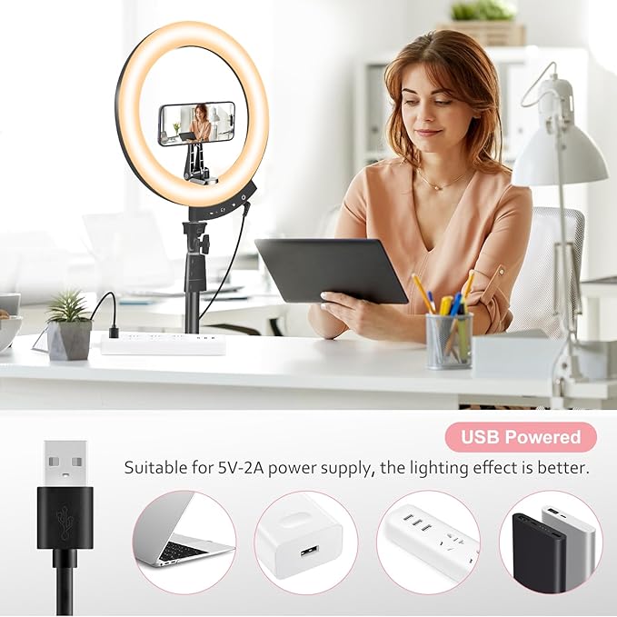 Aureday 12'' Ring Light with 62'' Tripod Stand and Magnetic Phone Holder, LED Ringlight with Selfie Wireless Remote, Circle Lighting for Video Recording, Makeup, TikTok, Photography
