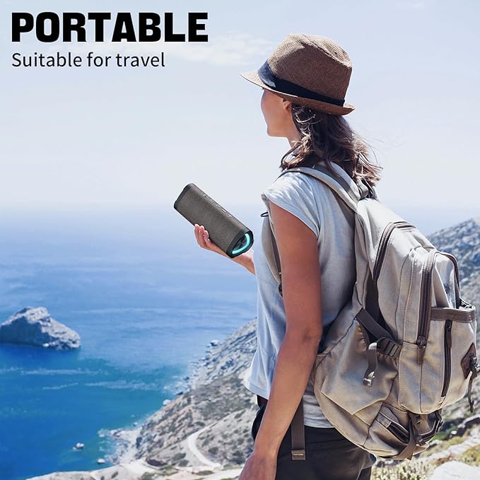 Vanzon Bluetooth Speakers V40 Portable Wireless Speaker V5.0 with 24W Loud Stereo Sound, TWS, 24H Playtime & IPX7 Waterproof, Suitable for Travel, Home&Outdoors