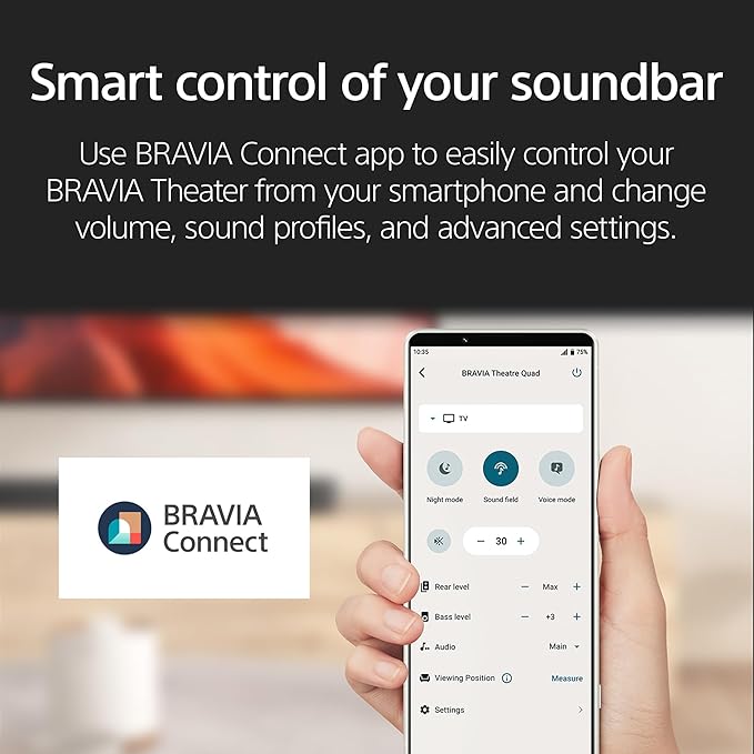 Sony BRAVIA Theater System 6, 5.1ch Home Theater System Sound bar with subwoofer and Rear Speakers, Surround Sound by Dolby Atmos/DTS:X Compatible HT-S60