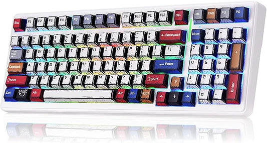 x Aula F99 Wireless Gaming Keyboard, Bluetooth Mechanical Keyboard Hot Swappable Custom Creamy Computer Keyboards, RGB Backlit, Tri-Mode BT5.0/2.4GHz/USB-C, Gasket Structure, Pre-lubed Linear Switches