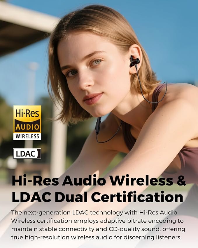 SoundPEATS Q40 HD Bluetooth 5.4 Headphones, LDAC Hi-Res Audio, 11mm Dual-Magnet Driver, IP67 Waterproof, Fast Charge, 20H Playtime, Dual Connection, Dynamic EQ, App Customization, Find Earbuds