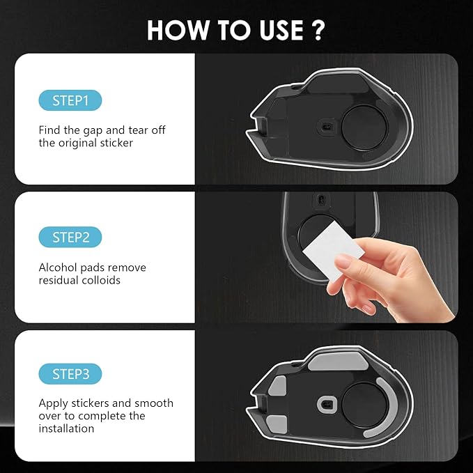 2 Pack V3 Pro Wireless Gaming Mouse Feet Sliding Stickers, Mice Glass Skates Pad, Replacement Glide Stickers for Smooth Control and Precision on Any Gaming Surface (Glide Mice Skates, PTFE)