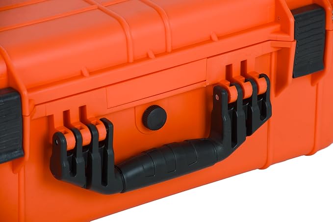 MEIJIA Portable All Weather Waterproof Protective Hard Case,Compact Camera Case with Customizable Fit Foam,Fit Use of Drones,Camera,Equipments, 20.62 x16.85x8.11inches(Orange)