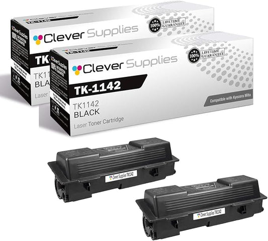 CS Replacement Toner Cartridge Compatible with Kyocera Mita TK-1142 TK1142 Black FS Series FS-1035 MFP FS-1135 MFP M Series M2035dn M2535dn Toner Cartridge 2 Pack
