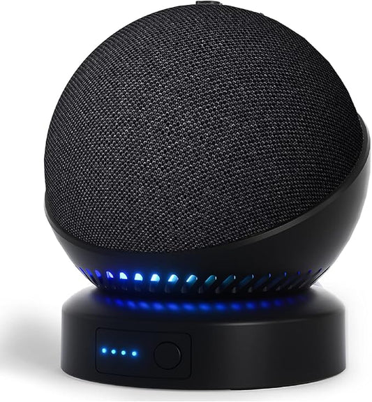 Battery Base for Echo dot 5th Generation Portable Echo Dot 4th Generation and Homepod Mini Battery Stand Accessories, not Including DOT speaaker (Black)
