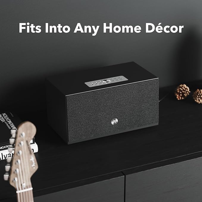 Audio Pro C10 MKII Wireless Speaker, WiiM Edition | High-Fidelity Sound, Multi-Room, Bluetooth, Wi-Fi | Compatible with AirPlay 2, Google Cast, Siri, WiiM Home App, Stream Spotify, TIDAL & More, Black