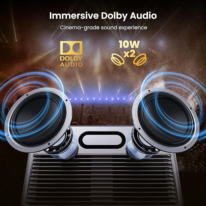 2000 ANSI Official Licensed Google TV Outdoor Projector 4K Full HD, Smart Projector with Wifi and Bluetooth, Auto Focus, Dolby Sound, Built-in Apps, Indoor Home Theater for Phone/TV Stick/PC/PS5-Gold