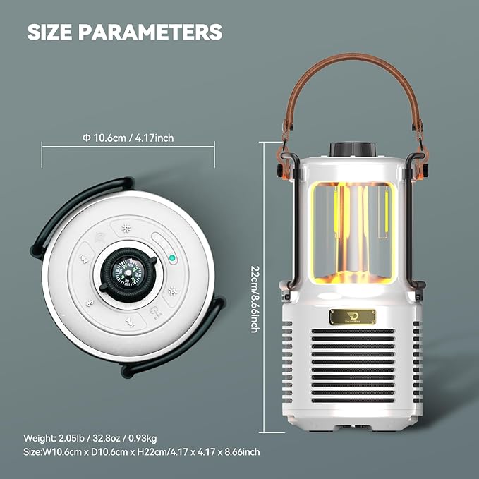 Dreamwave Outdoor Bluetooth Speakers, Portable Waterproof Speaker with LED Lights, IPX5 Waterproof, TWS Paring, Wireless Speaker Gifts for Men Women Party Camping Outdoor Beach Pool (White)