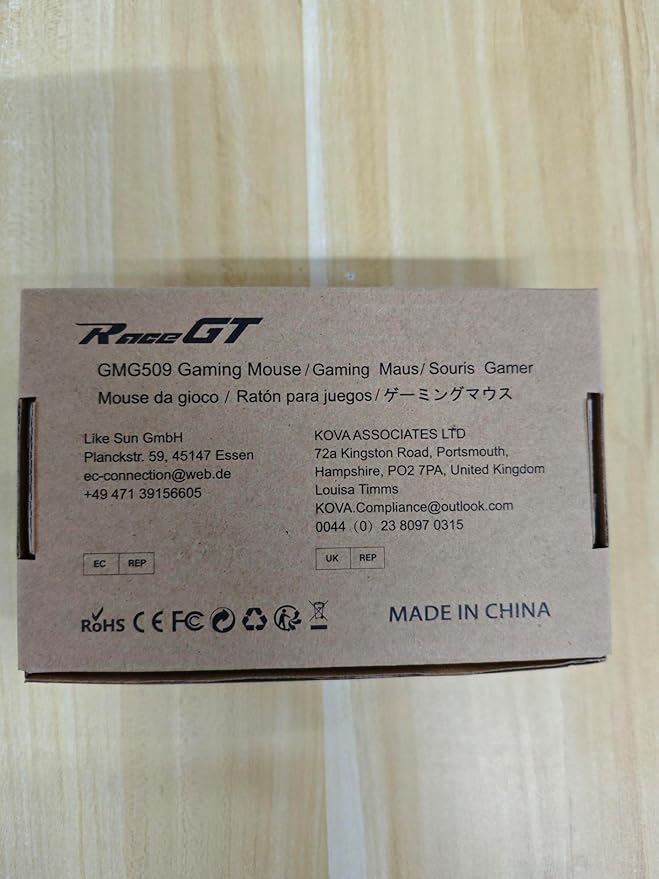 RaceGT Gaming Mouse Wired RGB PC Gaming Mice, 4 Color Backlight, Ergonomic Optical Computer Wired Mouse with Fire Button for Desktop PC Laptop Gamer & Work