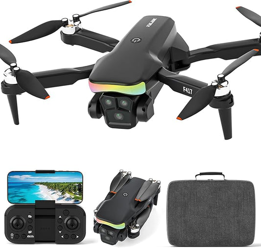 Mini Drone with 1080P Camera for Adults,RGB LED Light FPV Drone Quadcopter for Beginners,One Key Take Off/Land Altitude Hold,Optical Flow Positioning Gravity Gesture Control,toys for kids boy girl