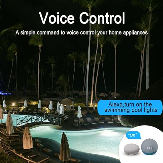 30A Hight Power WiFi Wireless Smart Switch with Energy Monitoring, DIY Switch for Smart Home Automation, Tuya APP Remote Control, Timer, Compatible with Alexa & Google Home