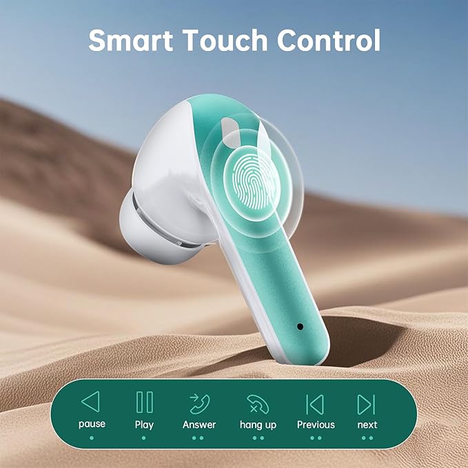 Wireless Earbuds Bluetooth 5.4, 60H Playtime Bluetooth Headphones with Mic, LED Display, IPX7 Waterproof in-Ear Earphones for Sports, Running, Workouts