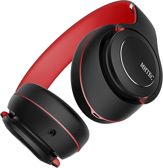 Bluetooth Headphones Over Ear, 90 Hours Playtime Wireless Headphone with 3 EQ Modes, Noise Isolating HiFi Stereo with Deep Bass, Microphone, Soft Earpads for Cellphone/PC