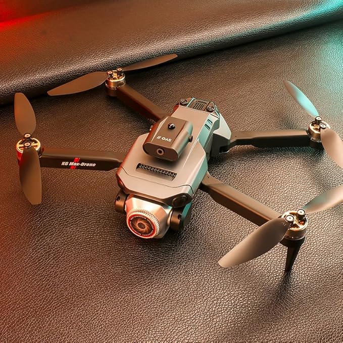 RC Drone with Built-In Screen Remote, Dual Camera for Adults 4K ,𝐁𝐫𝐮𝐬𝐡𝐥𝐞𝐬𝐬 𝐌𝐨𝐭𝐨𝐫𝐬 𝐟𝐨𝐫 𝐒𝐦𝐨𝐨𝐭𝐡 & 𝐒𝐭𝐚𝐛𝐥𝐞 Optical-Flow Hover, Four-Way Obstacle Avoidance, Two Batteries, LED Lights, Impact-Resistant Shell Memory Card, Card Reader, Handbag