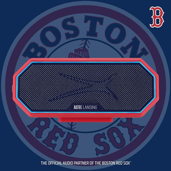 Altec Lansing - Portable Bluetooth Speaker HYDRABLAST 2.0, Waterproof IP67, 20W Output Power, Magnetic Bluetooth Speaker (Boston Red Sox)