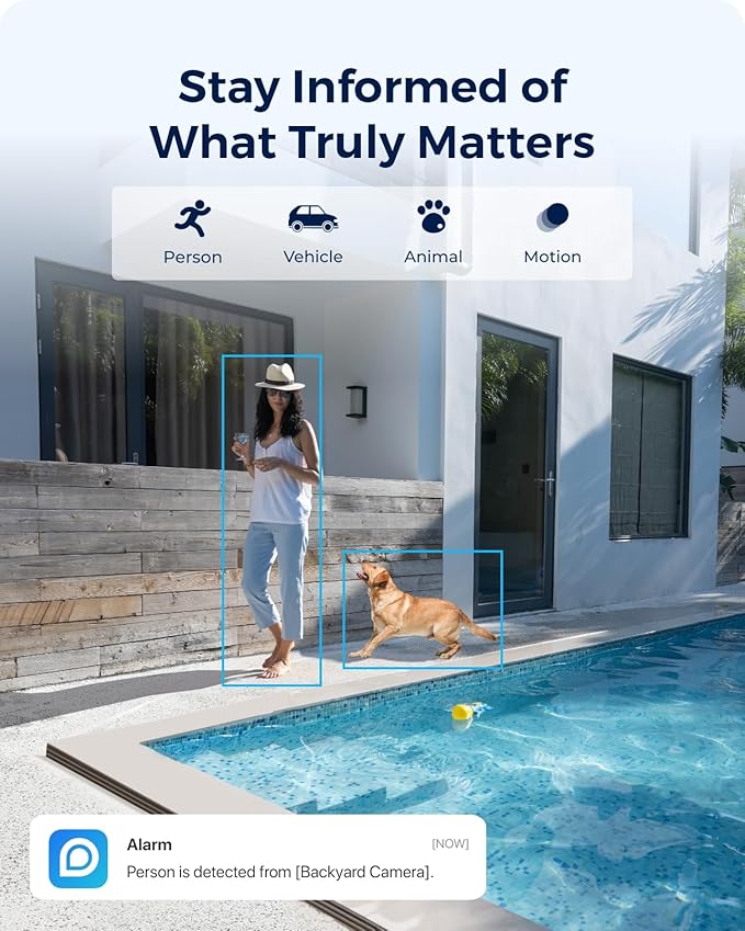 REOLINK 4K Solar Security Cameras Wireless Outdoor, 360° Pan Tilt, 8MP Color Night Vision, 2.4/5 GHz Wi-Fi 6, No Monthly Fee, Home Hub Compatible, Argus PT 4K+ 3W Solar Panel (Black)