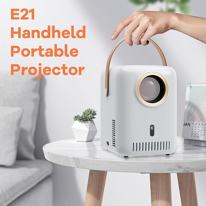 [Auto Focus] 4K Projector with 5GWiFi and Bluetooth, Outdoor Projector, Portable Movie Projector, 15000 Lumen, Android 9.0, Compatible with iOS/Android/TV Stick/HDMI/PS5