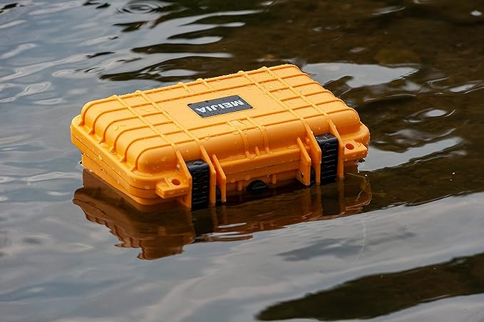 MEIJIA Portable All Weather Waterproof Protective Hard Case, Small Camera Case,Dry Case with Customizable Foam,Fit Use of Drones, Camera,Equipments, 11.65 ”x8.35”x3.78”